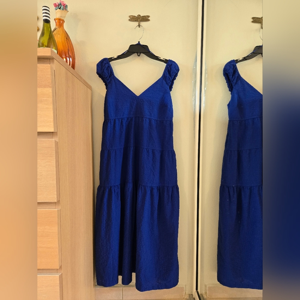Old Navy Blue Sleeveless V-Neck Sundress